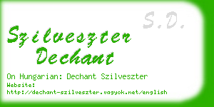 szilveszter dechant business card
